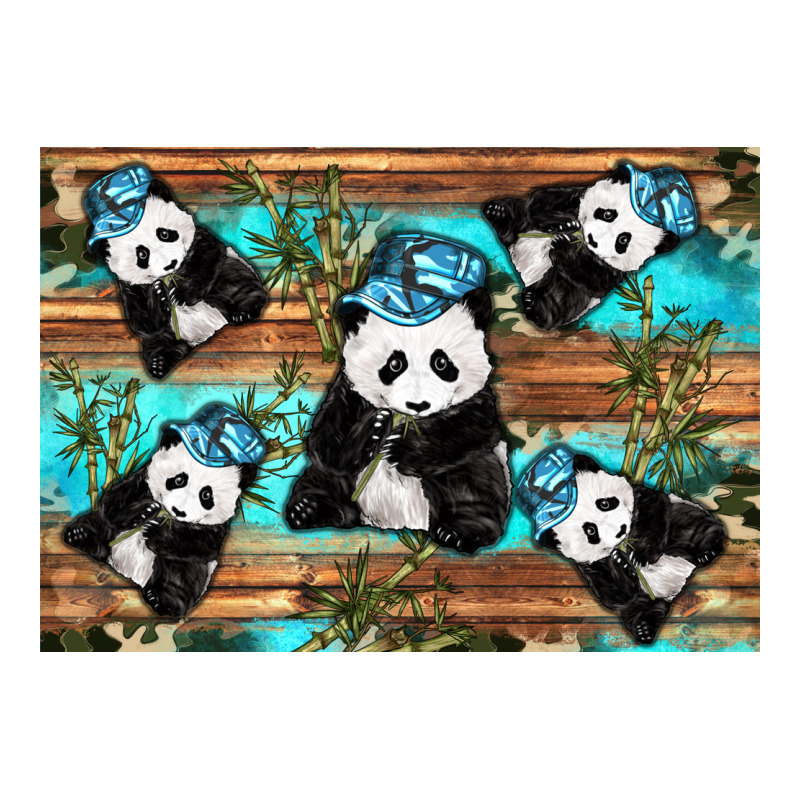 Camouflage Baby Panda Ladies Tee by Artiststas | Teevron