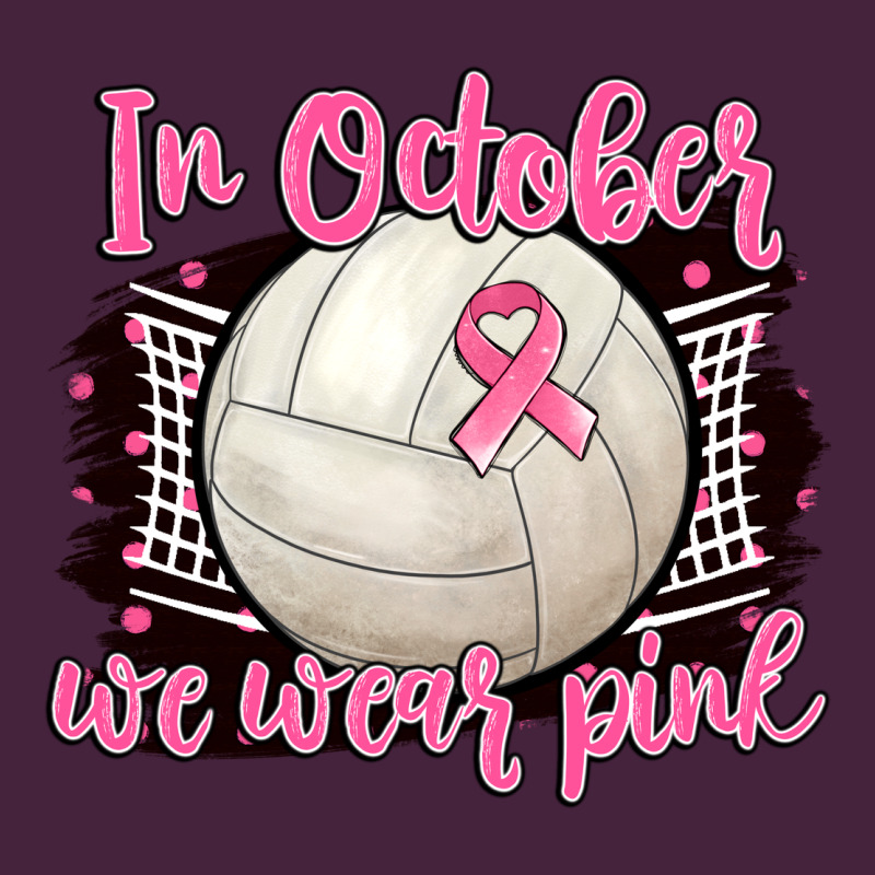 In October We Wear Pink Volleyball Long Sleeve Tee by BarkalooDesign | Teevron