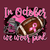 In October We Wear Pink With Football Long Sleeve Tee | Teevron