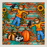 Fall Scarecrow Seamless Pattern Heavy Core Tee | Teevron