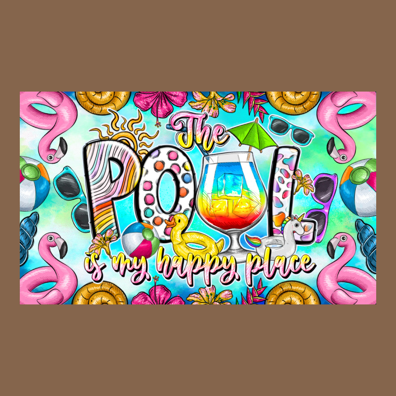 The Pool Is My Happy Place Premium Tee by CowhideDigitalArt | Teevron