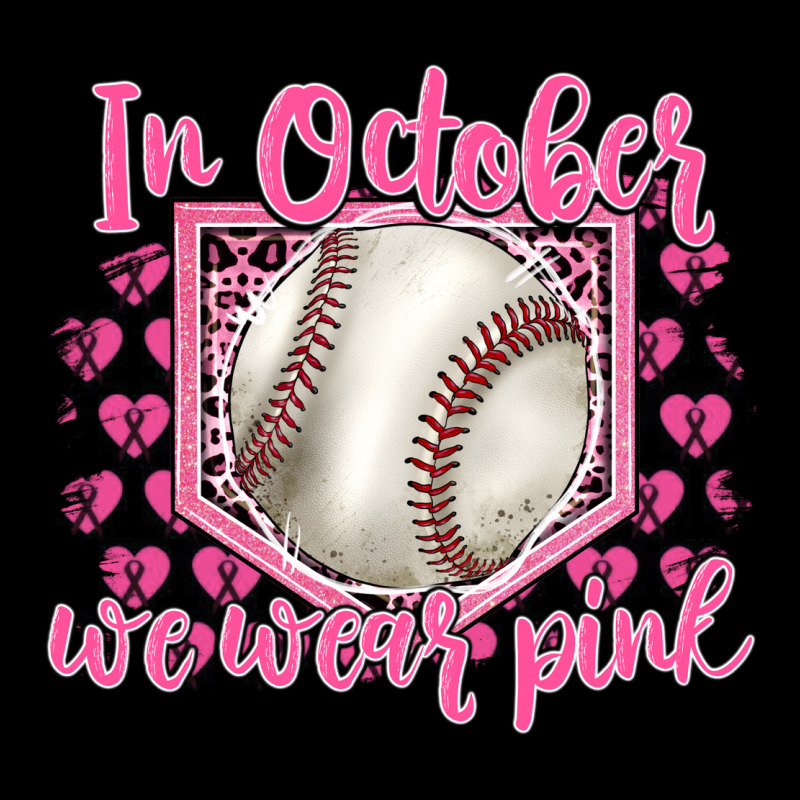 In October We Wear Pink Baseball Long Sleeve Tee by BarkalooDesign | Teevron
