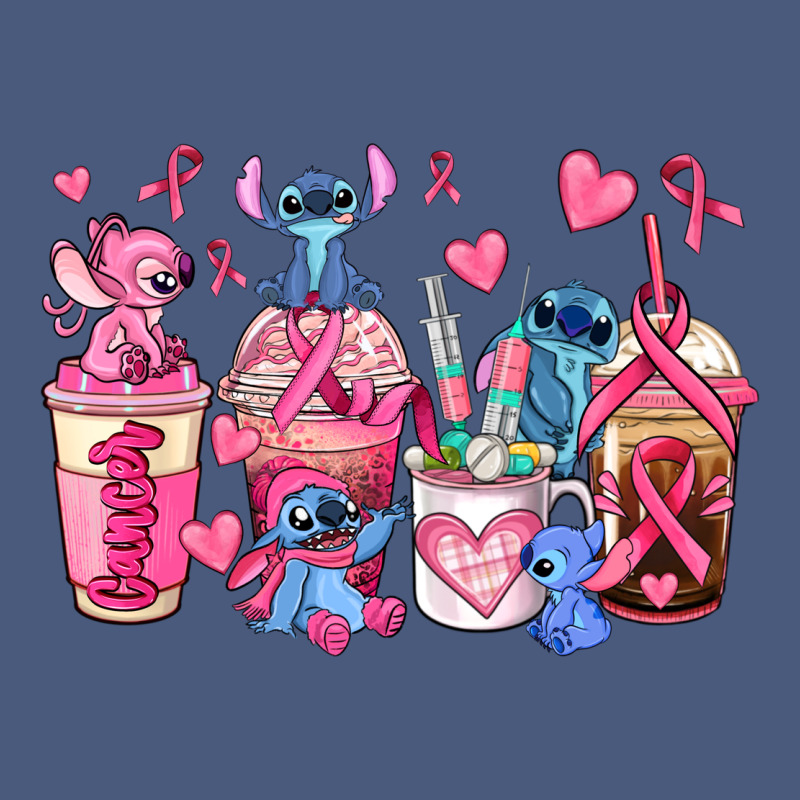 Breast Cancer Stitch Coffee Cups Vintage Hoodie by AdoDesignShop | Teevron