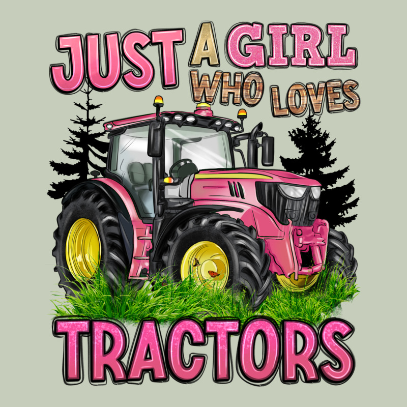 Just A Girl Who Loves Tractors Long Sleeve Tee by BarkalooDesign | Teevron