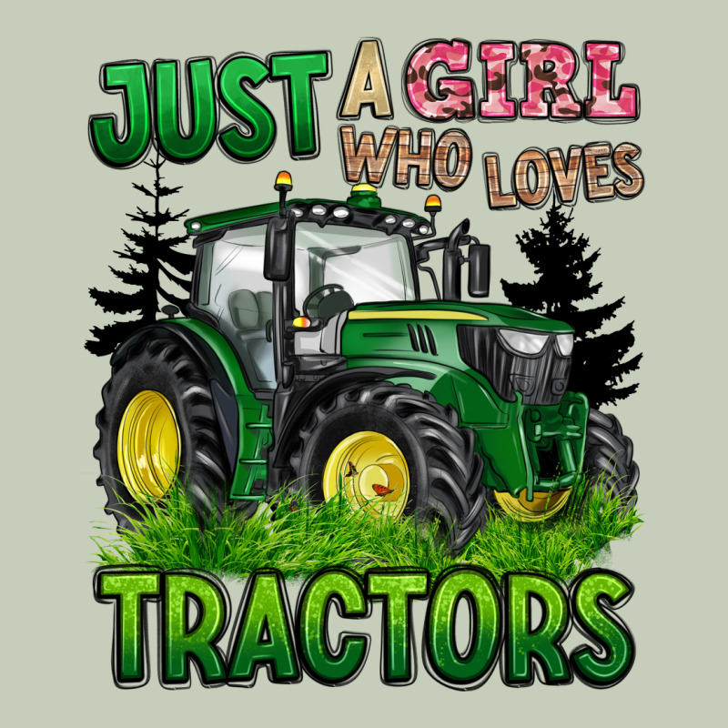 Just A Girl Who Loves Tractors Long Sleeve Tee by BarkalooDesign | Teevron