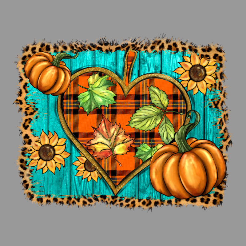 Fall Pumpkins And Sunflowers Heart Vintage Hoodie by BarkalooDesign | Teevron