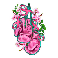 cancer boxing gloves with ribbon | Teevron