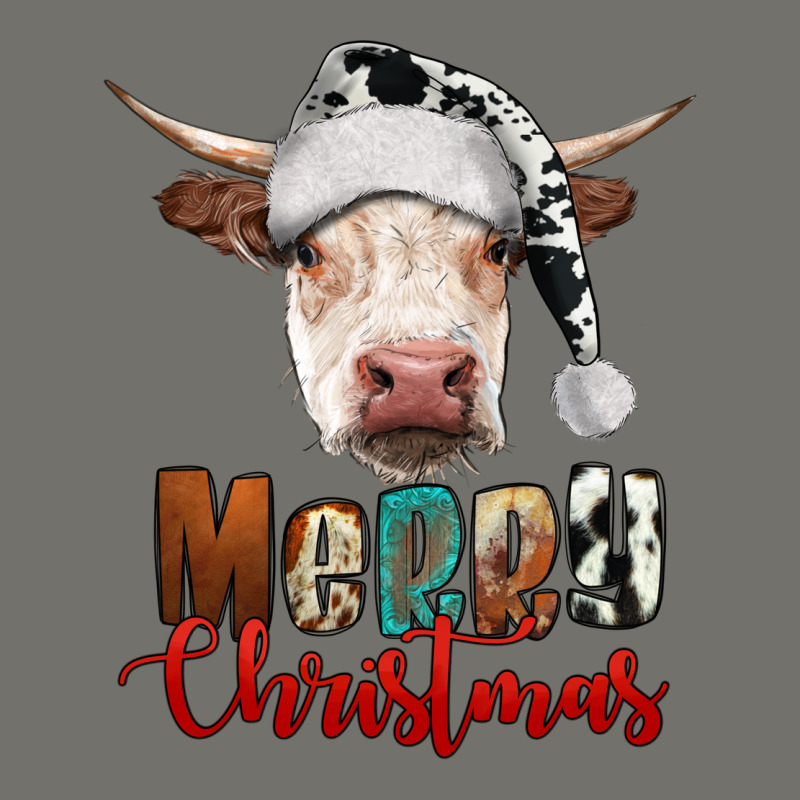 Merry Christmas Hereford Cow Premium Hoodie by RanaPortraitStore | Teevron