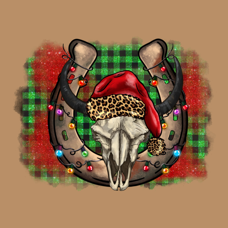 Christmas Horseshoe Bull Skull Vintage Hoodie by BarkalooDesign | Teevron