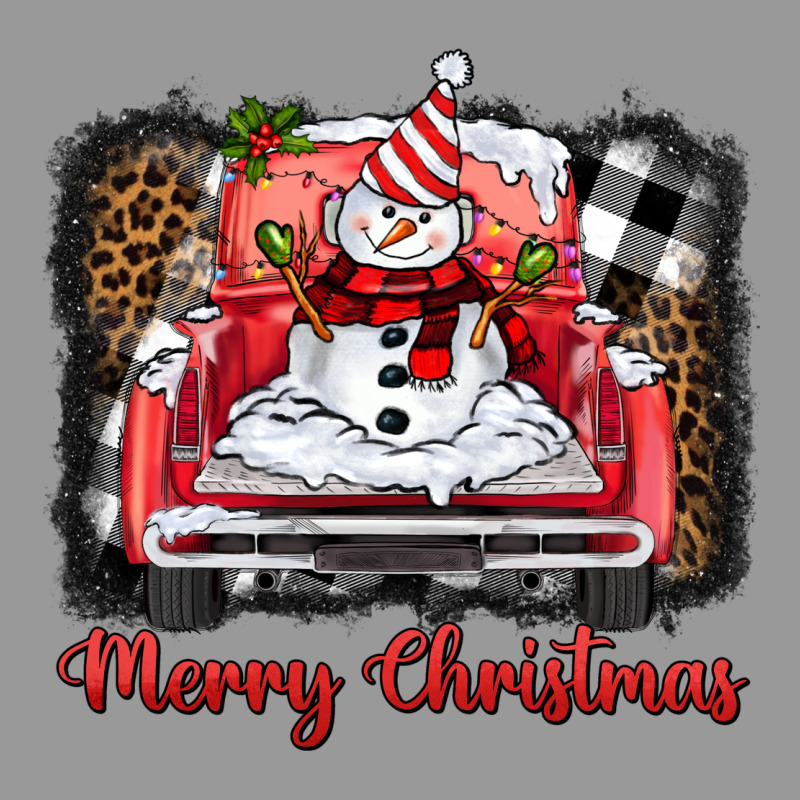 Merry Christmas Truck Snowman Vintage Hoodie by BarkalooDesign | Teevron