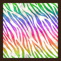 Watercolor Rainbow Zebra Seamless Pattern Heavy Core Tee | Teevron