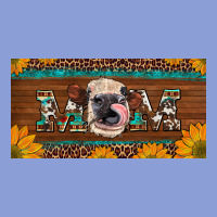Western Heifer Mom With Sunflowers And Turquoise License Plate Long Sleeve Tee | Teevron