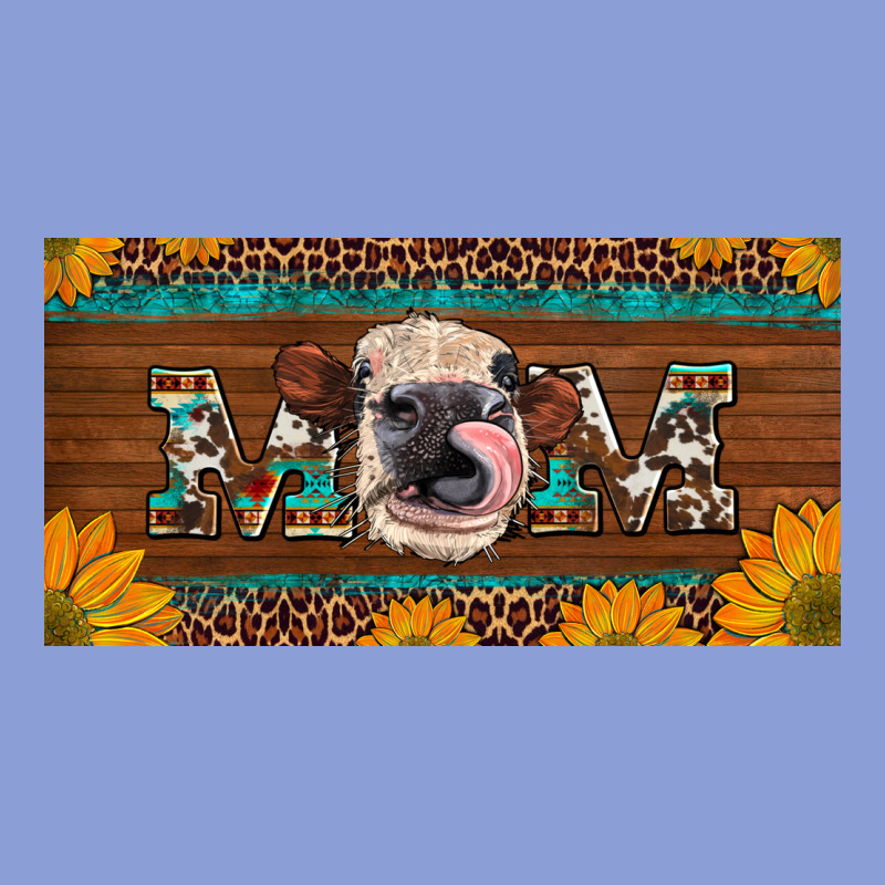 Western Heifer Mom With Sunflowers And Turquoise License Plate Long Sleeve Tee by Artiststas | Teevron