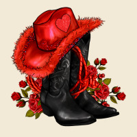Valentines Day Cowboy Boots Red  And Roses Premium Hoodie | Teevron