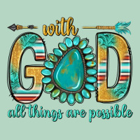 With God All Things Are Possible With Turquoise Gemstone Bbs Classic Tee | Teevron