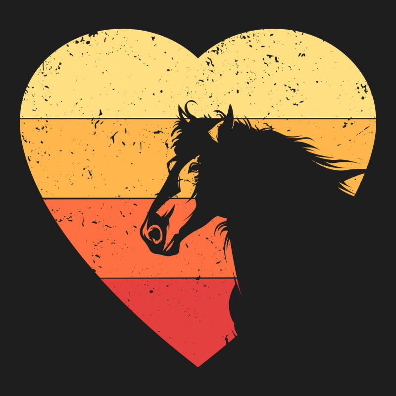 Vintage Heart Horse Equestrian | Horse Lover Classic Tee by linhVisuals | Teevron