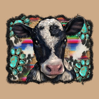 Western Background Turquoises Gemstones Black And White Baby Cow Vintage Hoodie | Teevron