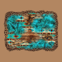 Western Turquoise Stone Aztec Tiger Pattern Background Long Sleeve Tee | Teevron
