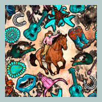 Western Cowgirl Seamless Pattern Heavy Core Tee | Teevron