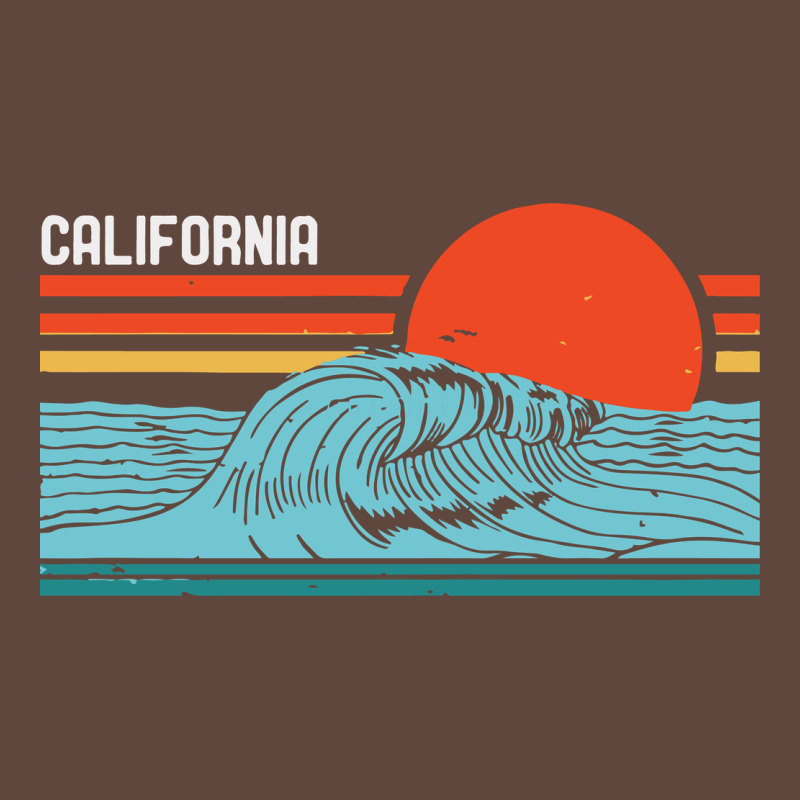 Vintage California Wave Surf Retro 80s California Beach Surfing Classic Tee by linhVisuals | Teevron