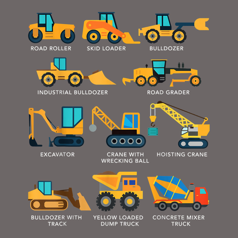 Construction Excavator Vehicle Boys Builder Heavy Equipment T Shirt Classic Tee by linhVisuals | Teevron