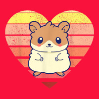 Cute Hamster Design Retro Heart Shape Vintage T Shirt Classic Tee | Teevron