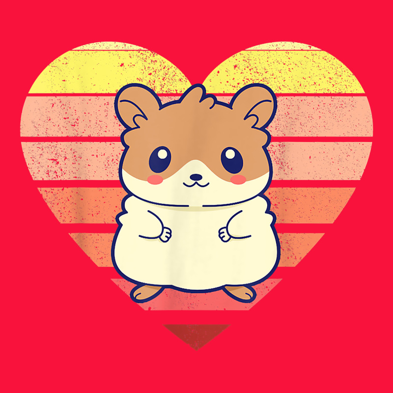 Cute Hamster Design Retro Heart Shape Vintage T Shirt Classic Tee by linhVisuals | Teevron