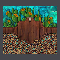 Custom Cactus And Sunflowers Leopard Turquoise Long Sleeve Tee | Teevron