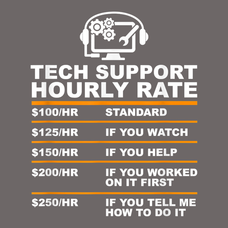 Tech Support Hourly Rate T Shirt Classic Tee by linhVisuals | Teevron