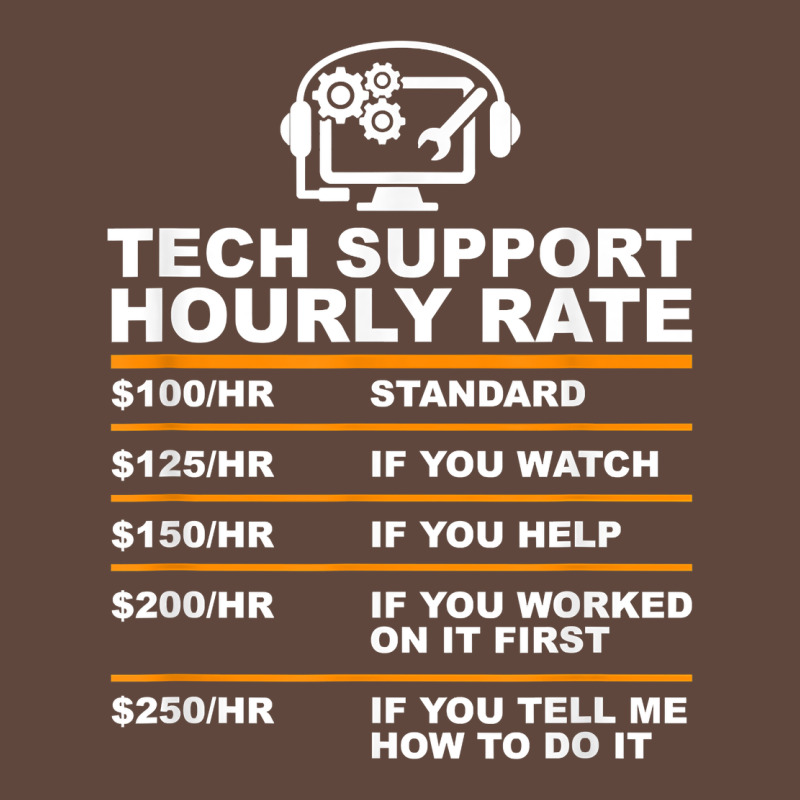 Tech Support Hourly Rate T Shirt Classic Tee by linhVisuals | Teevron