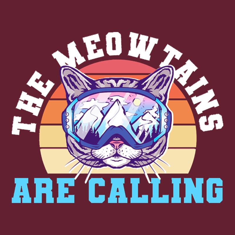 Skiing T  Shirt Ski Goggles Cat The Meowtains Are Calling Skier Winter Classic Tee by linhVisuals | Teevron