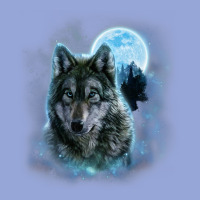 T Shirt, Grey Wolf Hunting Ground, Icy Moon, Forest, Galaxy Classic Tee | Teevron