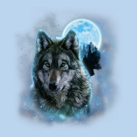 T Shirt, Grey Wolf Hunting Ground, Icy Moon, Forest, Galaxy Classic Tee | Teevron