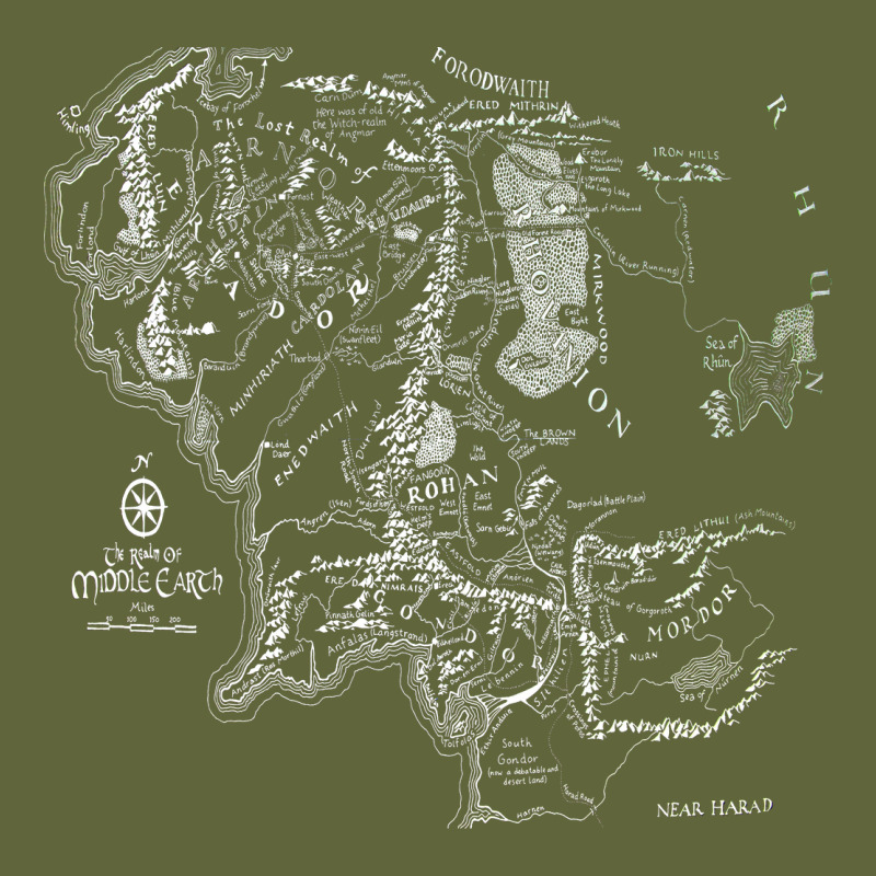 Middle Earth Map [tb] Classic Tee by linhVisuals | Teevron