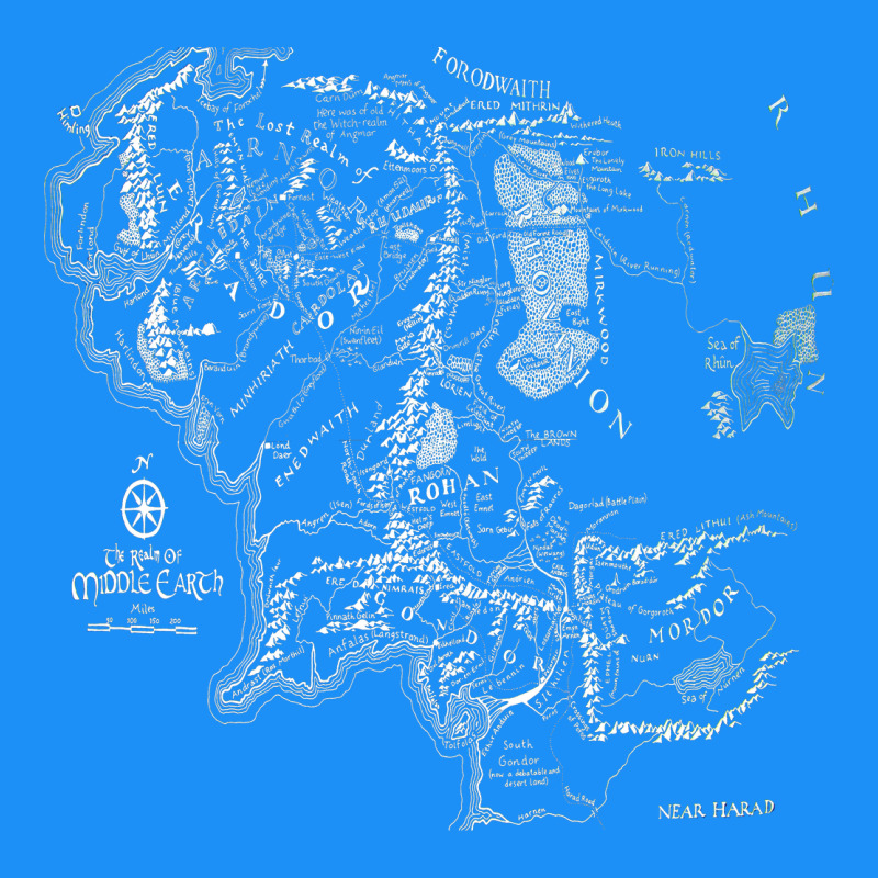 Middle Earth Map [tb] Classic Tee by linhVisuals | Teevron