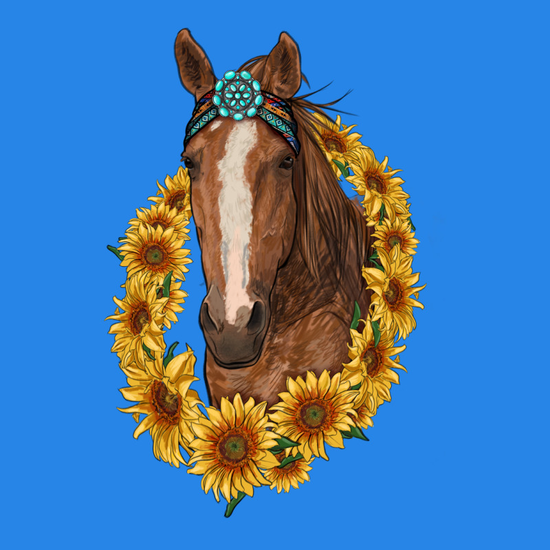 Brown Horse With Gemstone And Sunflowers Premium Hoodie by RanaPortraitStore | Teevron