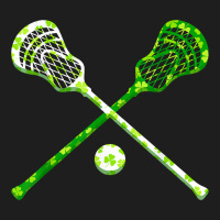 Funny Lacrosse St Patricks Day Boys Men Shamrock Ball T Shirt Classic Tee | Teevron