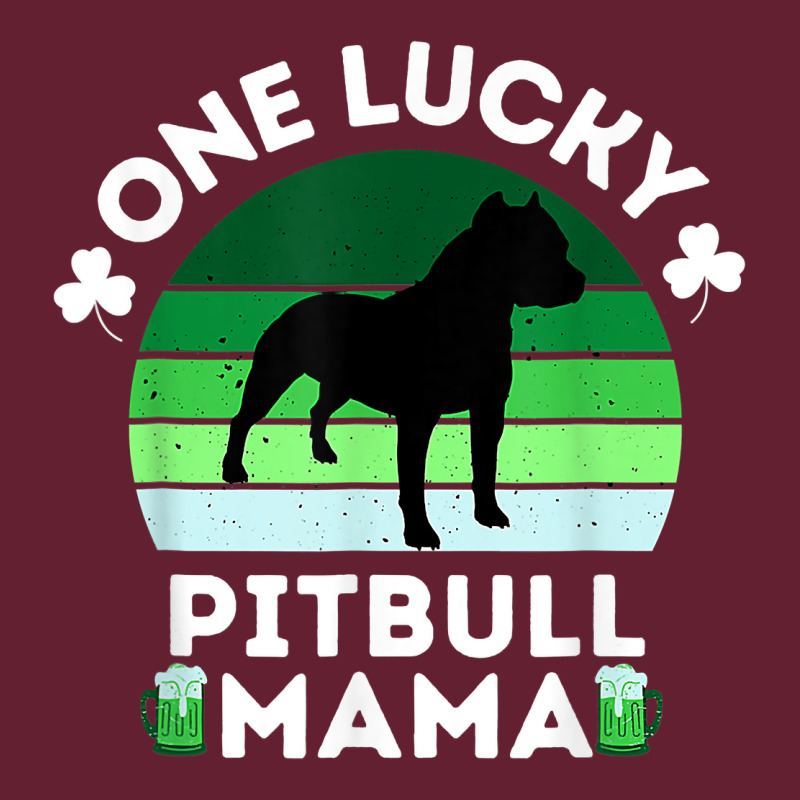 Funny St Patrick's Day One Lucky Pitbull Mama Pitbulldog T Shirt Classic Tee by linhVisuals | Teevron