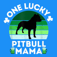 Funny St Patrick's Day One Lucky Pitbull Mama Pitbulldog T Shirt Classic Tee | Teevron