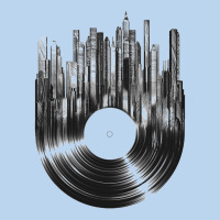 Vinyl Record Cityscape Classic Tee | Teevron