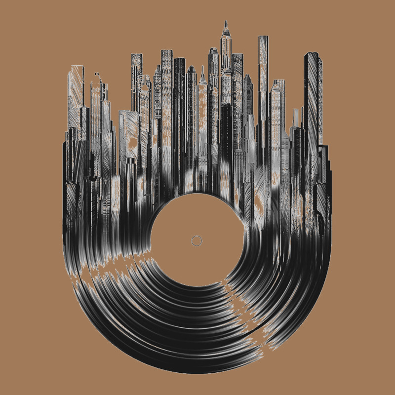 Vinyl Record Cityscape Classic Tee by linhVisuals | Teevron