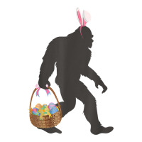 funny bigfoot easter design with easter basket and bigfoot t shirt | Teevron