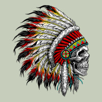 Native American Indian Chief Skull Motorcycle Headdress  T Shirt Classic Tee | Teevron
