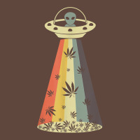 Vintage Alien Weed Pot Leaf Ufo Abduction Marijuana Cannabis T Shirt Classic Tee | Teevron
