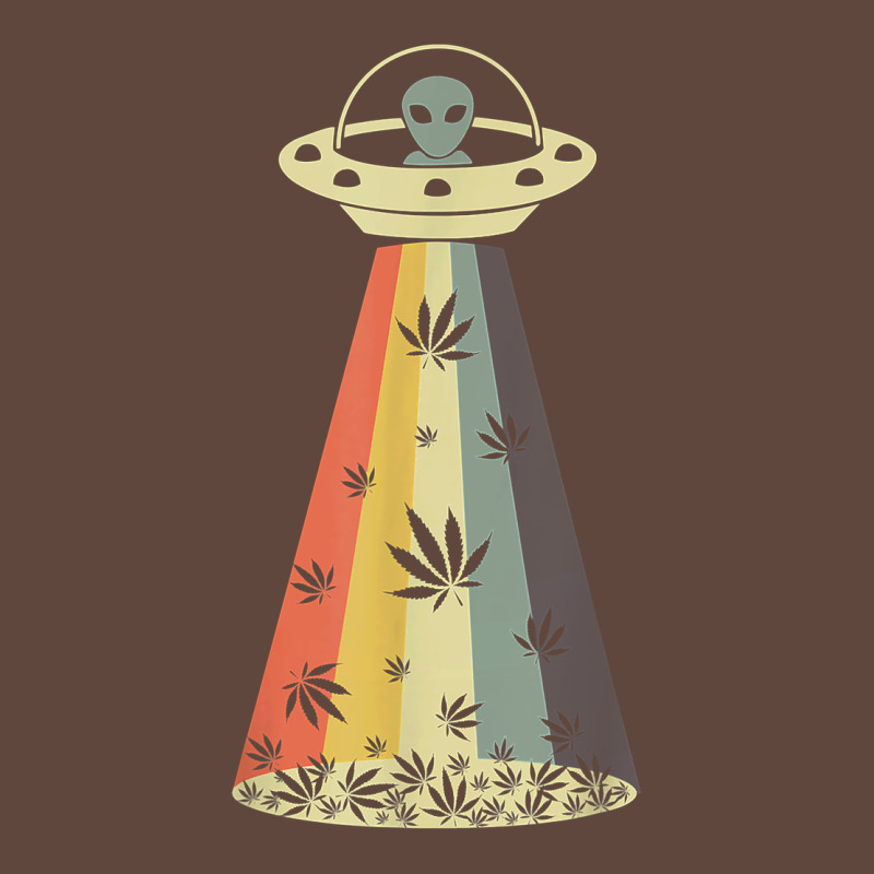 Vintage Alien Weed Pot Leaf Ufo Abduction Marijuana Cannabis T Shirt Classic Tee by linhVisuals | Teevron