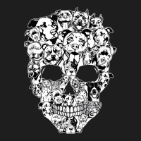 Funny Pitbull Skull Dog Skeleton Halloween T Shirt Classic Tee | Teevron
