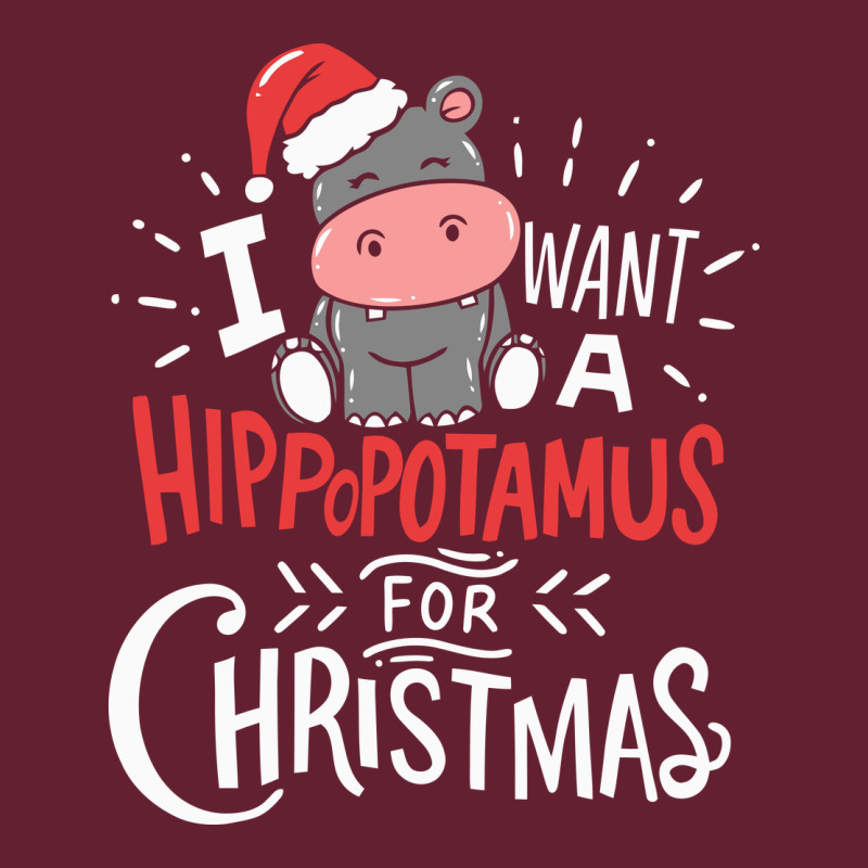 I Want Hippopotamus For Christmas Hippo Xmas Gift Classic Tee by linhVisuals | Teevron