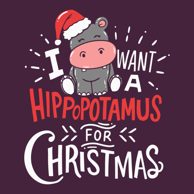 I Want Hippopotamus For Christmas Hippo Xmas Gift Classic Tee by linhVisuals | Teevron
