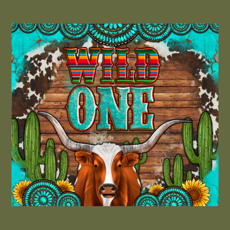 Wild One Longhorn Gemstones Cactus And Sunflowers Long Sleeve Tee by Artiststas | Teevron