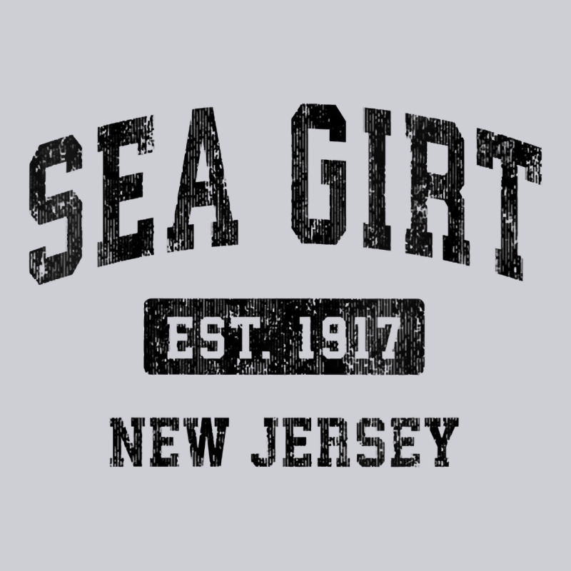 Womens Sea Girt New Jersey Nj Vintage Sports Design Black Design V Nec Classic Tee by linhVisuals | Teevron